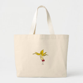 Glanzende banaan, banaanthema grote tote bag