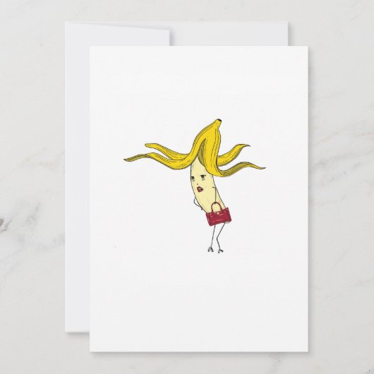 Glanzende banaan, banaanthema kaart (Voorkant)