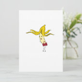 Glanzende banaan, banaanthema kaart (Staand voorkant)