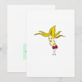 Glanzende banaan, banaanthema kaart (Voorkant / Achterkant)