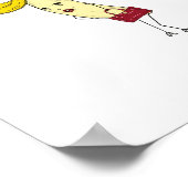 Glanzende banaan, banaanthema  poster (Hoek)