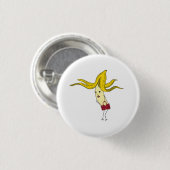 Glanzende banaan, banaanthema ronde button 3,2 cm (Voorkant /achterkant)