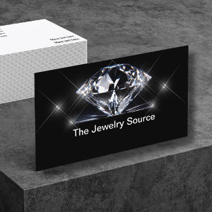 Glanzende Bedrijfskaarten voor Diamant Sieraden On Visitekaartje
