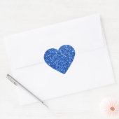 Glanzende blauwe achtergrondpatroon hart sticker (Envelop)