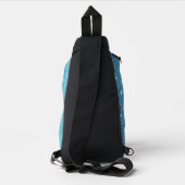 Glanzende Blauwe Glam Schoudertas Sling Bag (Achterkant)