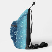 Glanzende Blauwe Glam Schoudertas Sling Bag (Rechts)