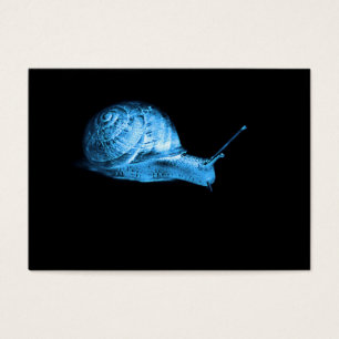 Glanzende blauwe Neon slak Visitekaartjes