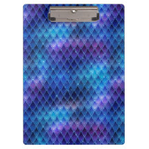 Glanzende Blauwe Ombre & Glitter Dragonschubben
