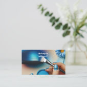 Glanzende Blauwe Oogschaduw Make-up Visitekaartje (Staand voorkant)
