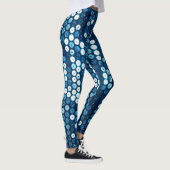 Glanzende blauwe pailletten leggings (Rechts)