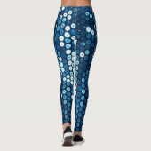 Glanzende blauwe pailletten leggings (Achterkant)