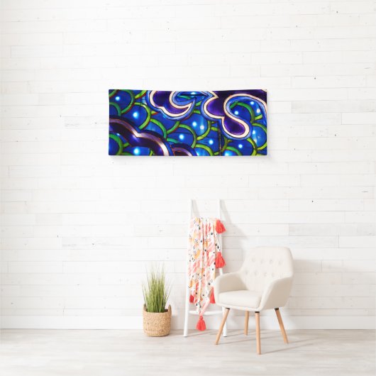 Glanzende Blauwe Schubben Spandoek (Insitu)