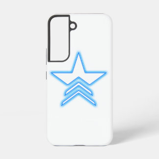 Glanzende Blauwe Ster Commandant Samsung Hoes Galaxy Hoesje