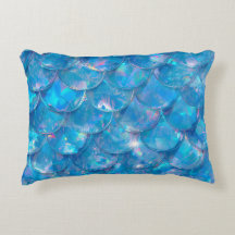 Glanzende Blauwe Zeemeermin Print
