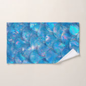 Glanzende Blauwe Zeemeermin Print Bad Handdoek (Handdoek)