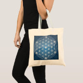 Glanzende Bloem van het Leven Tote Bag (Voorkant (product))