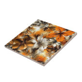 Glanzende Bloemen Tegeltje (Zijkant)