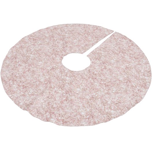 Glanzende Blush Roze Glitter Kerst Kerstboom Rok (Gekanteld)