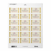 Glanzende Boheemse Bloemige Pijl Roze Goud Adres Etiket (Full Sheet)