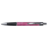 Glanzende Bramenroze Glitter Schittering Pen (Achterkant)