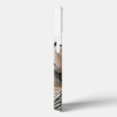 Glanzende bruine bloemschildering Case-Mate iPhone case (Achterkant / Rechts)