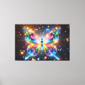Glanzende Butterfly Canvas Afdruk (Voorkant)