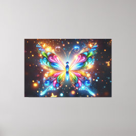 Glanzende Butterfly Canvas Afdruk