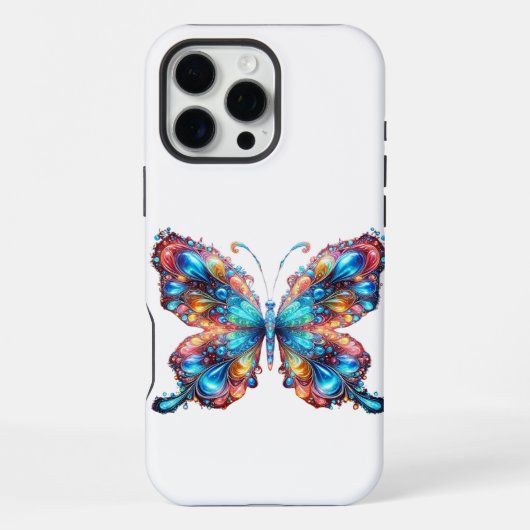Glanzende Butterfly iPhone Hoesje (Achterkant)