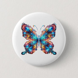 Glanzende Butterfly Ronde Button 5,7 Cm