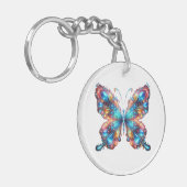 Glanzende Butterfly Sleutelhanger (Voorkant Links)