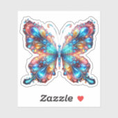 Glanzende Butterfly Sticker (Vel)