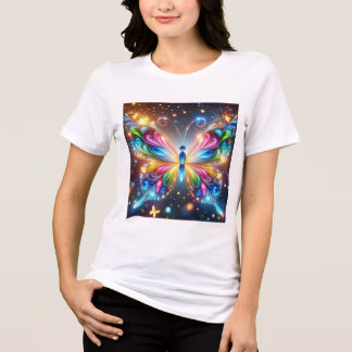 Glanzende Butterfly Tri-Blend Shirt