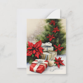 Glanzende cadeaus budget mini Kerstmis Notitiekaartje