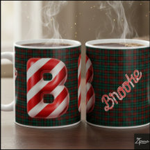Glanzende Candy Cane Gestreepte Kerstletter B