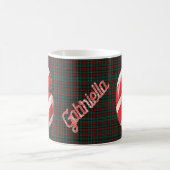 Glanzende Candy Cane Gestreepte Kerstletter G Koffiemok (Center)