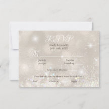Glanzende Champagne Glitter Luxe Trouw RSVP