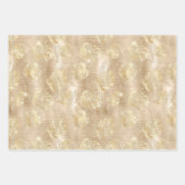 Glanzende Champagne Gold Glam Animal Print Inpakpapier Vel (Voorkant)