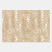 Glanzende Champagne Gold Glam Animal Print Inpakpapier Vel (Voorkant 3)