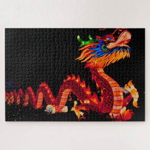 Glanzende Chinese Parade Draak Legpuzzel
