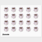 Glanzende Coffeepus-Stickers Ronde Sticker (Vel)