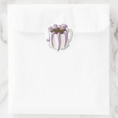 Glanzende Coffeepus-Stickers Ronde Sticker (Tas)