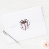 Glanzende Coffeepus-Stickers Ronde Sticker (Envelop)