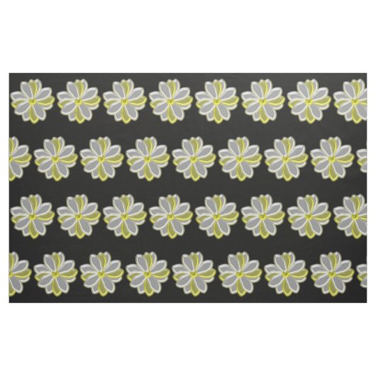 Glanzende Daisy Flower Floral Patterned Craft Fabr Stof (Fat Quarter)