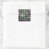 Glanzende Disco stippen Vierkante Sticker (Tas)
