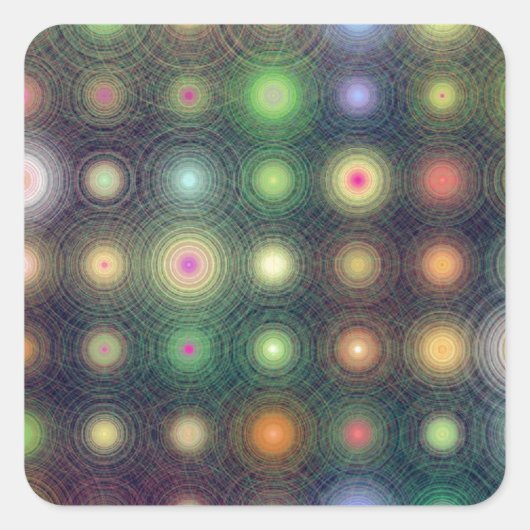 Glanzende Disco stippen Vierkante Sticker (Voorkant)