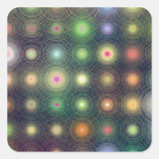 Glanzende Disco stippen Vierkante Sticker