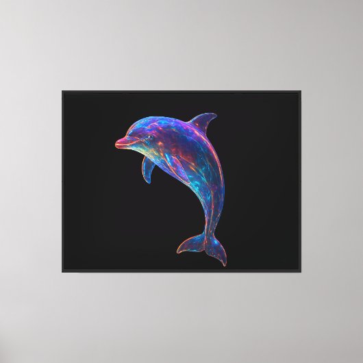 Glanzende Dolfijn Kunst Canvas Afdruk (Voorkant)