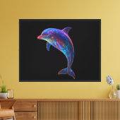 Glanzende Dolfijn Kunst Canvas Afdruk (Insitu (Woonkamer))