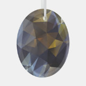 Glanzende driehoek , diamanttextuur. glas ornament (Voorkant Rechts)