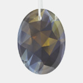 Glanzende driehoek , diamanttextuur. glas ornament (Voorkant links)